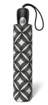 Parasolka Pierre Cardin automat wiatroodporna Black & white diamonds