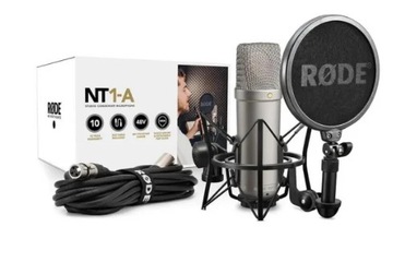 RODE NT1-A КОНДЕНСАТОРНЫЙ ПРОВОДНОЙ СТУДИЙНЫЙ МИКРОФОН, СЕРЕБРЯНЫЙ