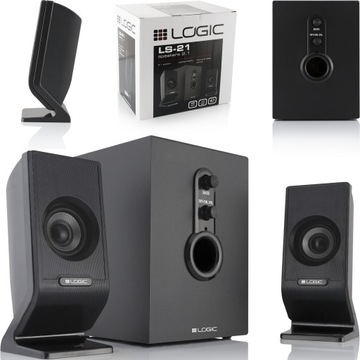ZESTAW GŁOŚNIKÓW 2.1 SUBWOOFER LAPTOP KOMPUTER STEROWANIE LOGIC LS-21