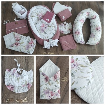 Organizer do łóżeczka - 2 przegródki (różowy)