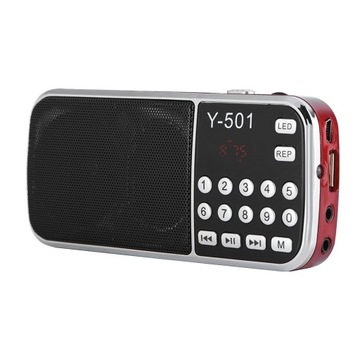 Radio FM z latarką LED stereo cyfrowe radio FM