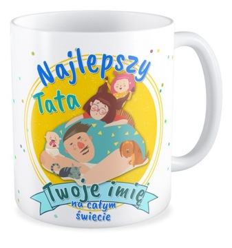Kubek prezent NAJLEPSZY TATA Twoje imię