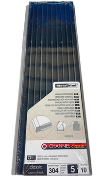 Kanały do okładek MetalBind O.Channel 5mm czarne