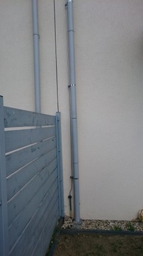 Молниеотвод для желоба Черный зажим для желоба из нержавеющей стали