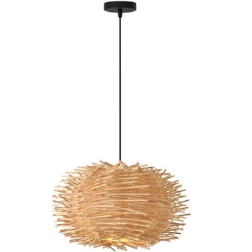 LAMPA WISZĄCA PLECIONA BOHO GNIAZDO BAMBUSOWA 20CM APP884