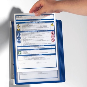 Zestaw Paneli Informacyjnych 5 x A4 Durable Vario Wall, pomarańczowy