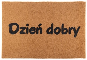 WYCIERACZKA DO BUTÓW OBUWIA MATA WEJŚCIOWA POD DRZWI 60x40NAPIS DZIEŃ DOBRY