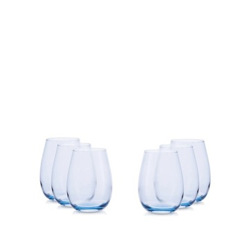 Zestaw szklanek niebieski transparent 6 szt. 345 ml