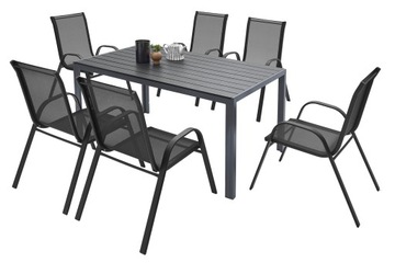 САДОВАЯ МЕБЕЛЬ КОМПОЗИТНАЯ ДОСКА 6+1 ТЕРРАСА БАЛКОН