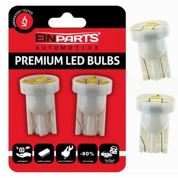 ŻARÓWKI LED 12V DO AUTA W5W 6000K ZESTAW 2 SZT