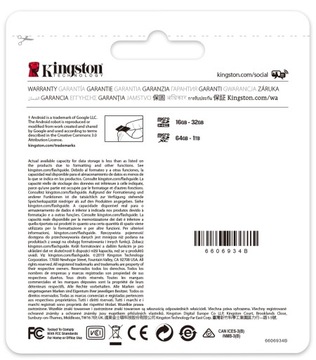 Карта Kingston Micro SDXC 256 ГБ КЛАСС 10 A1 U3 100 МБ/с