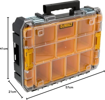 Ящик для инструментов Dewalt Tstak с органайзером, черный/желтый