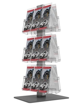 подставка для листовок - вращающаяся, 6 x А4 по горизонтали