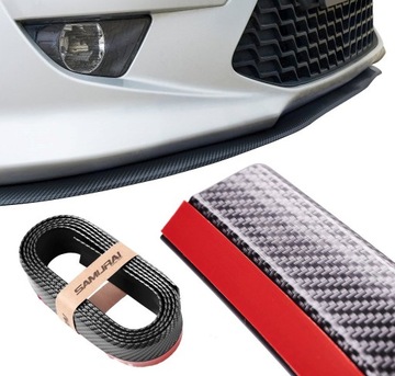 DOKŁADKA ZDERZAKA LIP 2,5m CARBON CZARNA SAMURAi