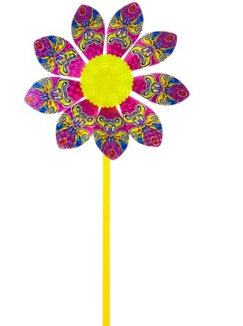 ВЕТРЯНАЯ МЕЛЬНИЦА ЦВЕТНАЯ ИГРУШКА 35 СМ 1 ШТ.