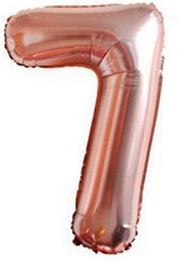 100cm Balon rose gold na Urodziny Cyfra 7 na hel