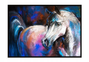 OBRAZ PLAKAT W RAMIE 43x33 cm Koń P1203