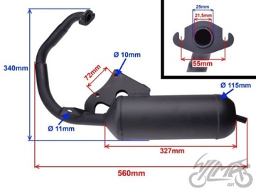 ГЛУШИТЕЛЬ ДЛЯ HONDA DIO50