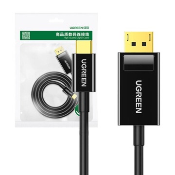 Kabel USB-C Display Port 1,5m 4K@60Hz 1080P@240Hz czarny UGREEN