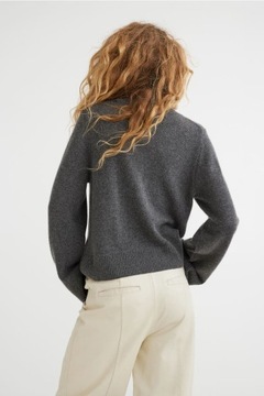 H&M Cienki sweter kaszmirowy damski modny stylowy miękki miły ciepły 34 XS