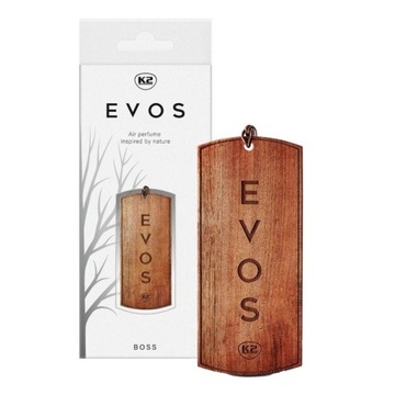 K2 EVOS BOSS ZAWIESZKA DREWNIANA NA LUSTERKO PERFUMY ZAPACH DO SAMOCHODU