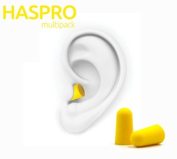 Haspro 1P Пенные одноразовые пробки, желтые, 1 пара