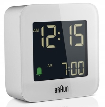 Mały Elektroniczny Zegarek Budzik BRAUN Drzemka
