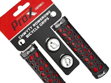 ВЕЛОСИПЕДНЫЕ РУЧКИ GRIP GRIP PROX GP-53 НА ВИНТАХ ЧЕРНЫЕ КРАСНЫЕ 130 ММ
