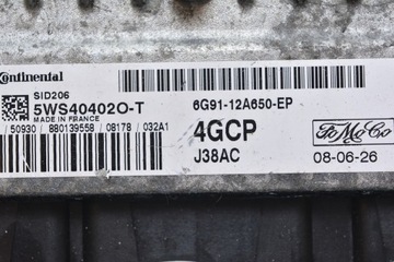 компьютер S-MAX 2.0 TDCI 6G91-12A650-EP 5WS40402O-T 4GCP J38AC