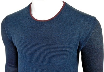 Sweter męski klasyczny wełniany rozciągliwy r. 3XL