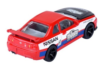 MAJORETTE DELUXE CARS 60-ЛЕТИЕ NISSAN SKYLINE GT-R R34 НОВАЯ МОДЕЛЬ 1:64