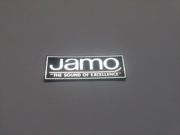 JAMO naklejka emblemat 38 x 12 mm *SREBRNA