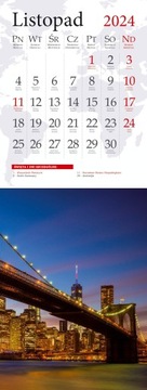 ОТКРЫТКА-КАЛЕНДАРЬ ПУТЕШЕСТВИЕ 12,5 Х 33 СМ 2024 ГОДА