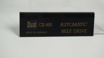 Logo Dual dla gramofonu Dual CS 455