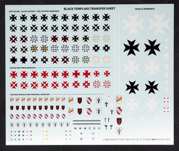 Black Templars Transfer Sheet 2021 Transfers Transfery kalkomanie