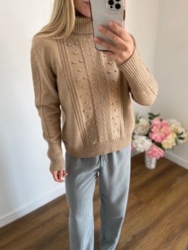 Св. Свитер с высоким воротником John Sport из шерсти, шелка и кашемира премиум-бренда М для гольфа