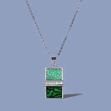 naszyjnik damski ze srebra próby 925 Handmade emal