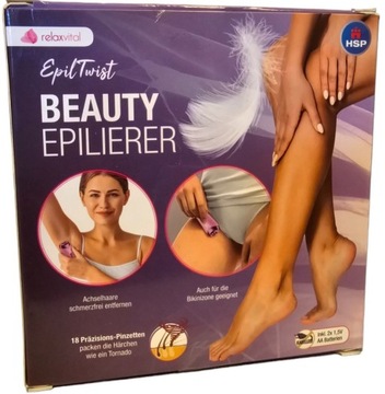 Прецизионный алмазный эпилятор RelaxVital Epil Twist LED + набор для маникюра