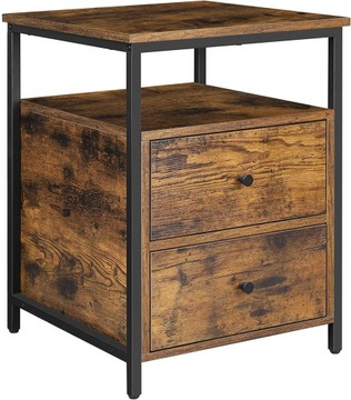Szafka nocna stolik szuflady loft retro vintage