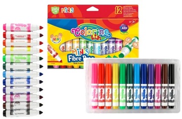 MINI FLAMASTRY ZMYWALNE DLA MALUCHÓW 12k COLORINO