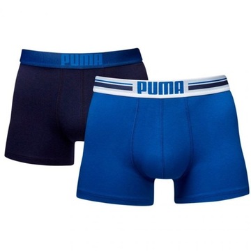 PUMA BOKSERKI MĘSKIE 2 PARY FASHION BOXER BLUE/NAVY r.L