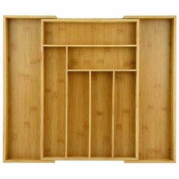 ВСТАВКА В ЯЩИК ОРГАНАЙЗЕР СТОЛОВЫЕ ПРИБОРЫ БАМБУКОВЫЕ НАПРАВЛЯЮЩИЕ