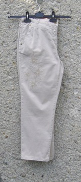 BIBA damskie jasne spodnie 42/44 pas 92 cm