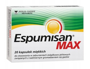 Espumisan Max 20 kapsułek Wzdęcia Gazy Jelita