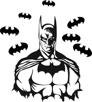 NAKLEJKA ŚCIENNA BATMAN 38x31CM