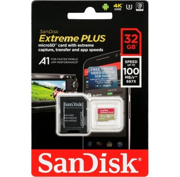 SanDisk Extreme Plus micro 32 ГБ U3 100/90 МБ/с