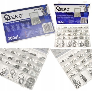 GEKO G02824 АЛЮМИНИЕВЫЕ ШАЙБЫ НАБОР ИЗ АЛЮМИНИЕВЫХ ШАЙБ 300 ЭЛ.