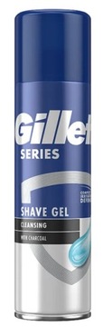 ŻEL DO GOLENIA GILLETTE SERIES 200ml CLEANSING WITH CHARCOAL SHAVE GEL