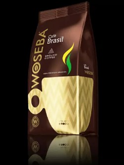 Kawa ziarnista Arabica Woseba Café Brasil Kawa palona ziarnista 1000 g, 1KG