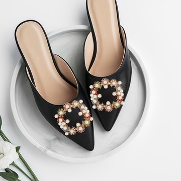 ПРЯЖКИ ДЛЯ СВАДЕБНОЙ ТУФЛИ ЖЕМЧУГ СЪЕМНЫЕ КАМНИ УКРАШЕНИЯ